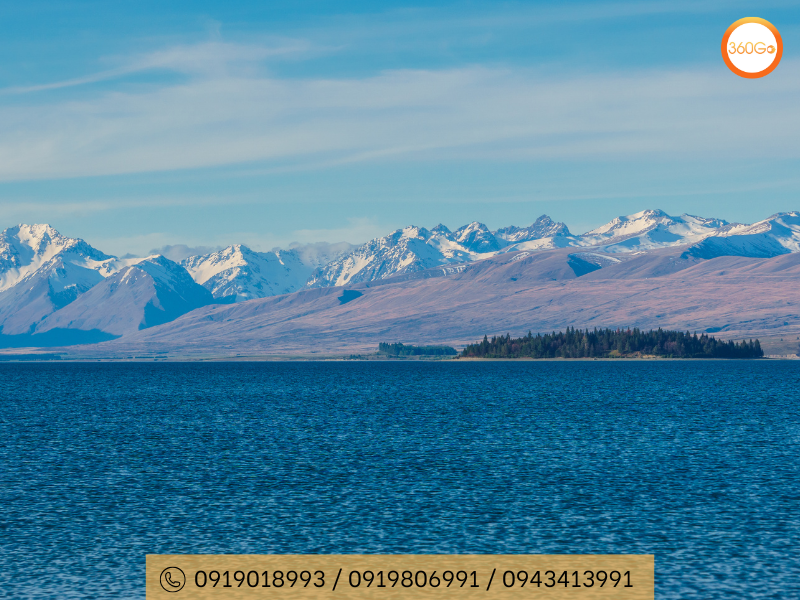 Dãy núi Alps hùng vĩ bao quanh hồ Tekapo - Du lịch 360Go 